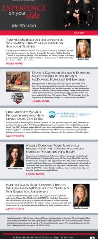 Charny, Karpousis, Altieri & Donoian, P.A. Enews June 2019
