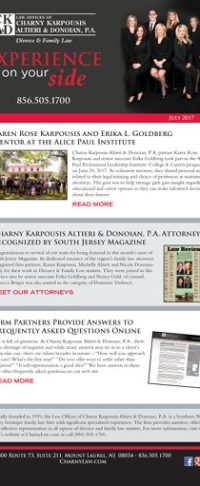 Charny, Karpousis, Altieri & Donoian, P.A. Enews July 2017